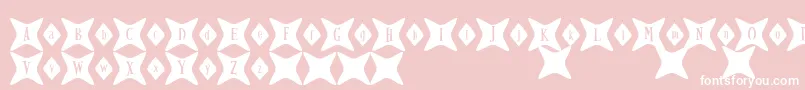 Fonte GyrlFriday – fontes brancas em um fundo rosa