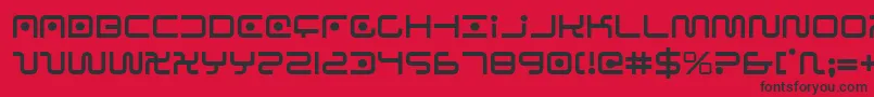 Sagan Font – Black Fonts on Red Background