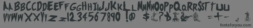 MonstersAttack Font – Black Fonts on Gray Background