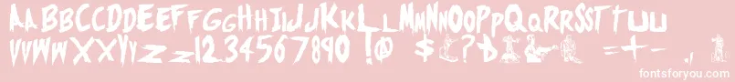 MonstersAttack Font – White Fonts on Pink Background