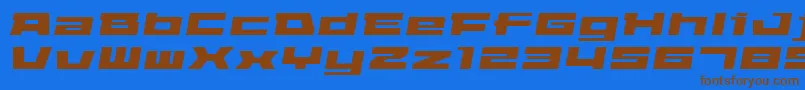 ElephantAOblique Font – Brown Fonts on Blue Background