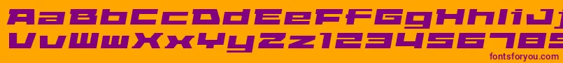 ElephantAOblique Font – Purple Fonts on Orange Background