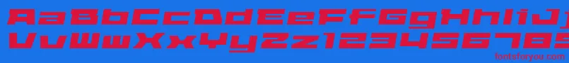 ElephantAOblique Font – Red Fonts on Blue Background