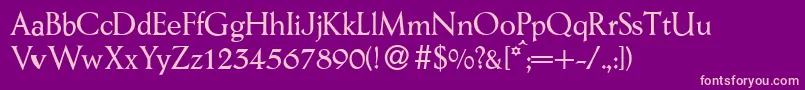 AesopRegular Font – Pink Fonts on Purple Background