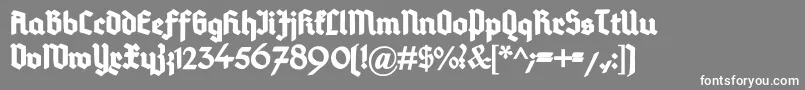 DeutschGotischHeavy Font – White Fonts on Gray Background