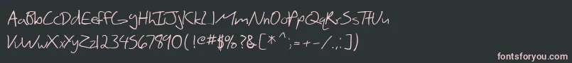 SfScribbledSans Font – Pink Fonts on Black Background