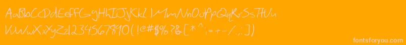 Шрифт SfScribbledSans – розовые шрифты на оранжевом фоне
