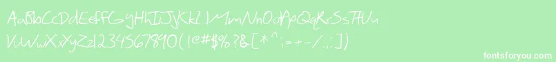 SfScribbledSans Font – White Fonts on Green Background