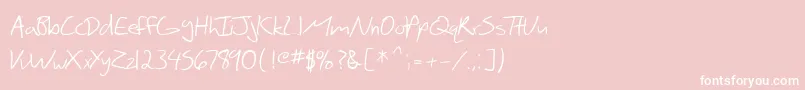 SfScribbledSans-Schriftart – Weiße Schriften auf rosa Hintergrund