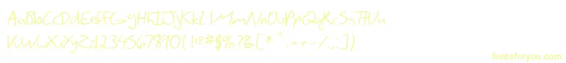 Шрифт SfScribbledSans – жёлтые шрифты