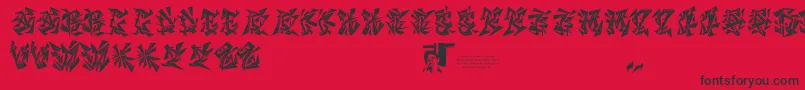 Chasezenblight Font – Black Fonts on Red Background