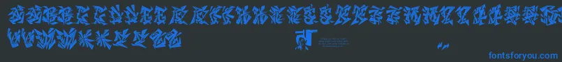 Chasezenblight Font – Blue Fonts on Black Background