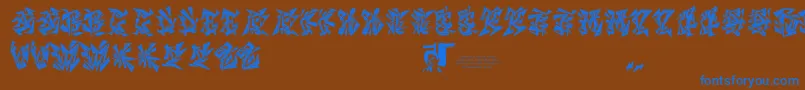 Chasezenblight Font – Blue Fonts on Brown Background