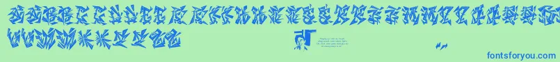 Chasezenblight Font – Blue Fonts on Green Background