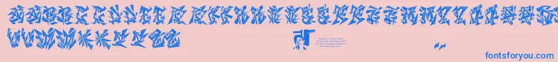 Chasezenblight Font – Blue Fonts on Pink Background