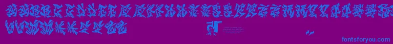 Chasezenblight Font – Blue Fonts on Purple Background
