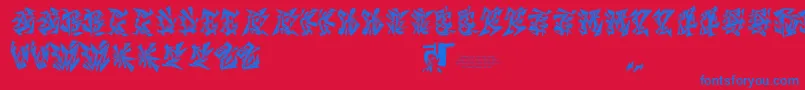 Chasezenblight Font – Blue Fonts on Red Background