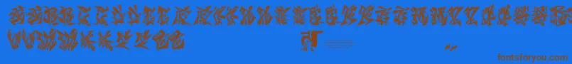 Chasezenblight Font – Brown Fonts on Blue Background