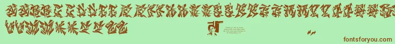 Chasezenblight Font – Brown Fonts on Green Background