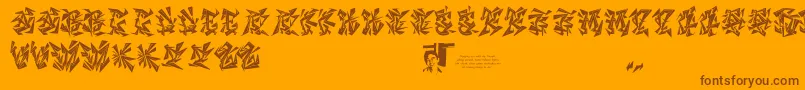 Chasezenblight Font – Brown Fonts on Orange Background