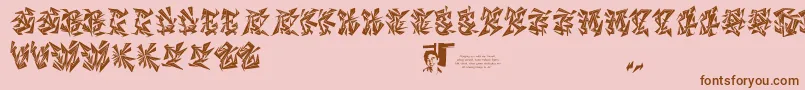 Chasezenblight Font – Brown Fonts on Pink Background