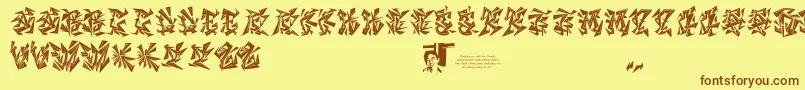 Chasezenblight Font – Brown Fonts on Yellow Background