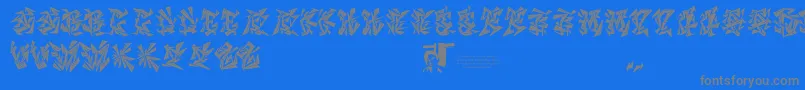 Chasezenblight Font – Gray Fonts on Blue Background