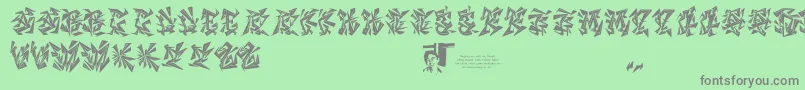 Chasezenblight Font – Gray Fonts on Green Background