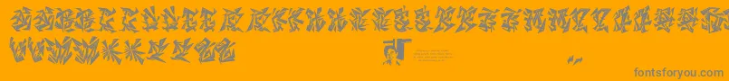 Chasezenblight Font – Gray Fonts on Orange Background