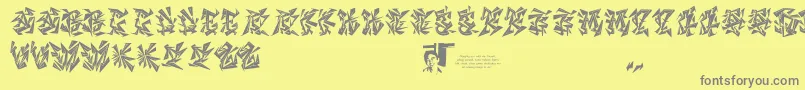 Chasezenblight Font – Gray Fonts on Yellow Background