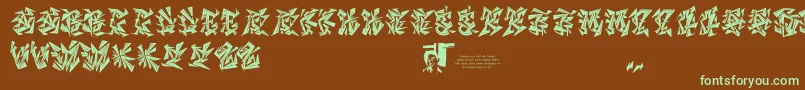 Chasezenblight Font – Green Fonts on Brown Background