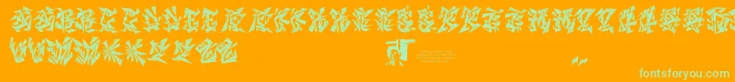 Chasezenblight Font – Green Fonts on Orange Background