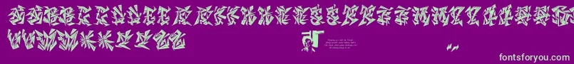 Chasezenblight Font – Green Fonts on Purple Background