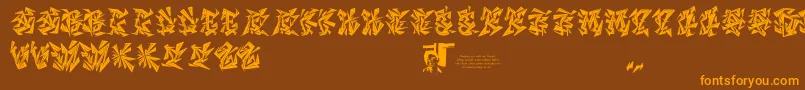 Chasezenblight Font – Orange Fonts on Brown Background