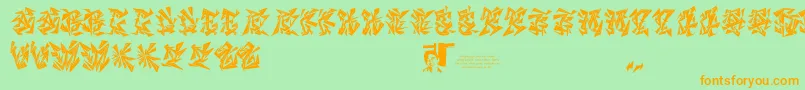 Chasezenblight Font – Orange Fonts on Green Background