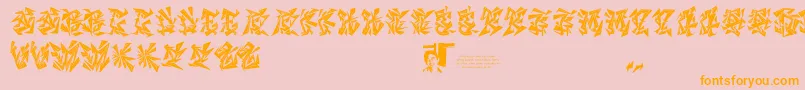 Chasezenblight Font – Orange Fonts on Pink Background