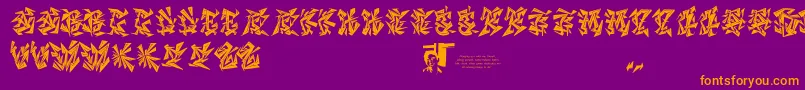 Chasezenblight Font – Orange Fonts on Purple Background
