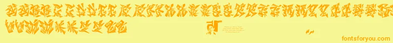 Chasezenblight Font – Orange Fonts on Yellow Background