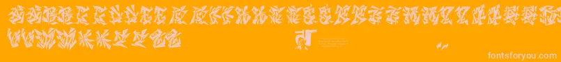 Chasezenblight Font – Pink Fonts on Orange Background