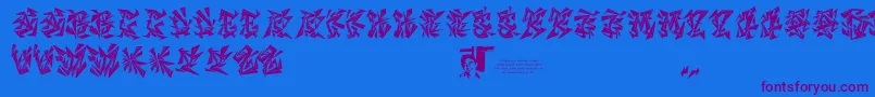 Chasezenblight Font – Purple Fonts on Blue Background