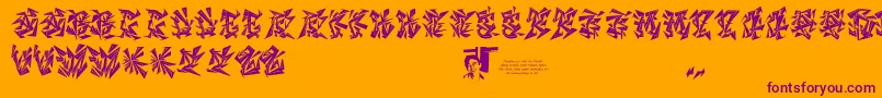 Chasezenblight Font – Purple Fonts on Orange Background