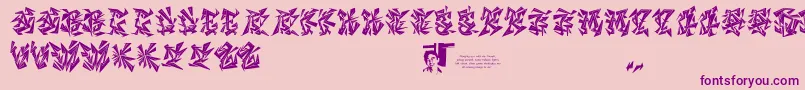 Chasezenblight Font – Purple Fonts on Pink Background