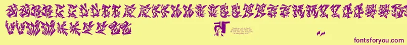Chasezenblight Font – Purple Fonts on Yellow Background