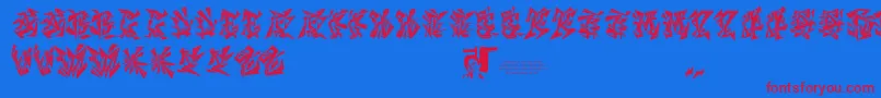 Chasezenblight Font – Red Fonts on Blue Background