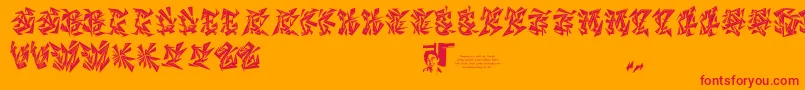 Chasezenblight Font – Red Fonts on Orange Background