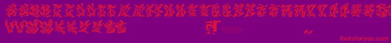 Chasezenblight Font – Red Fonts on Purple Background