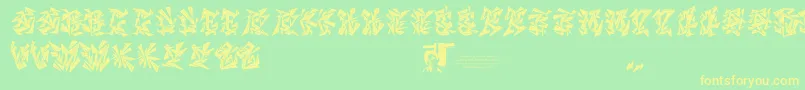Chasezenblight Font – Yellow Fonts on Green Background