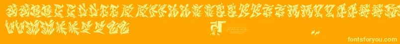 Chasezenblight Font – Yellow Fonts on Orange Background