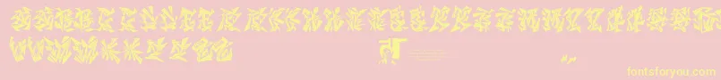 Chasezenblight Font – Yellow Fonts on Pink Background