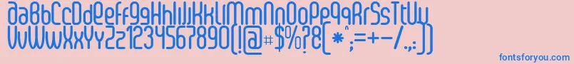 SenziBold Font – Blue Fonts on Pink Background